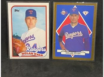 1988 TOPPS AND 1991 AMERICAN SPORTS MONTHLY NOLAN RYAN 2-CARD LOT