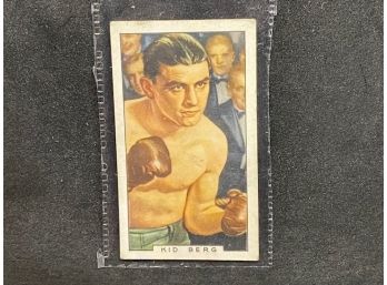 1936 Gallaher KID BERG Sporting Personalities Boxing Card
