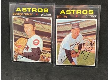 1971 TOPPS GEORGE CULVER AND JIM RAY ASTROS