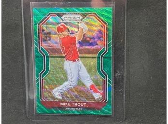 2021 PRIZM TIER II MIKE TROUT GREEN PRIZM