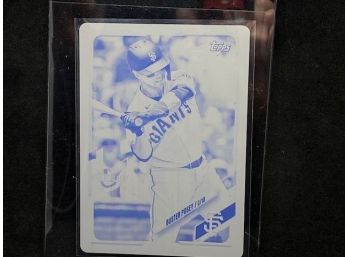 2021 TOPPS BUSTER POSEY BLACK PRINTING PLATE ONE-OF-A-KIND