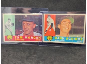 1960 TOPPS TOM MORGAN AND HANK AGUIRRE (tIGERS)