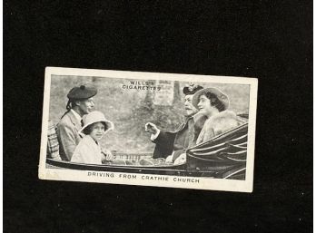 1935 WILLS'S CIGARETTES OUR KING AND QUEEN DRIVING FROM CRATHIE CHURCH