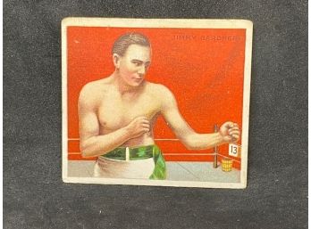 FOUR 1910 T218 Champions Mecca Cigarettes BOXING CARDS: JIMMY GARDNER, MIKE SULLIVAN, AD WOLGAST, JIM STEWART