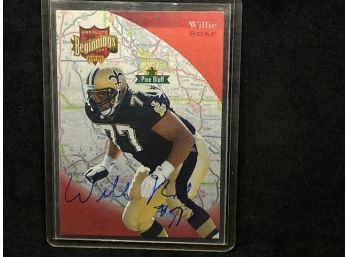 1997 ABSOLUTE PLAYOFF WILLIE ROAF AUTOGRAPH