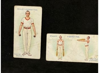 1914 WILLS'S CIGARETTES PHYSICAL CULTURE DUMB-BELL AND INDIAN CLUB EXERCISES