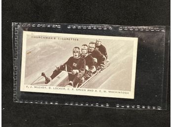 1939 Churchman Kings Of Speed F.J. MCEVOY, D. LOCKER, C.P. GREEN, & A.E.W. MACKINTOSH BOBSLEIGH CHAMPIONS