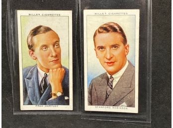 1934 WILLS'S CIGARETTES RADIO CELEBRITIES FRED HARTLEY AND STANFORD ROBINSON