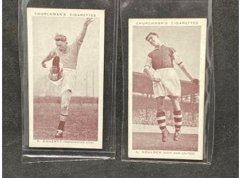 1938 CHURCHMAN'S CIGARETTES ASSOCIATION FOOTBALLERS P. DOHERTY AND L. GOULDEN