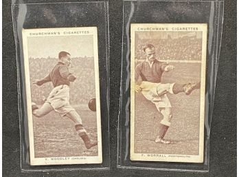 1938 CHURCHMAN'S CIGARETTES ASSOCIATION FOOTBALLERS V. WOODLEY AND F. WORRALL