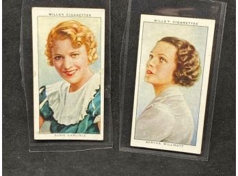 1934 WILLS'S CIGARETTES RADIO CELEBRITIES ELSIE CARLISLE AND BERTHA WILLMOTT