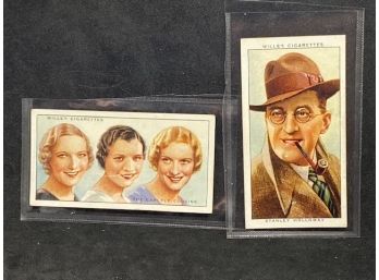 1934 WILLS'S CIGARETTES RADIO CELEBRITIES THE CARLYLE COUSINS AND STANLEY HOLLOWAY