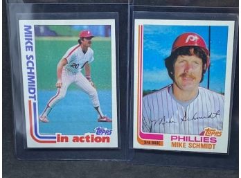 1982 TOPPS MIKE SCHMIDT (2 CARDS)