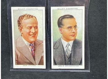 1934 WILLS'S CIGARETTES RADIO CELEBRITIES JACK HYLTON AND LESLIE BRIDGEWATER