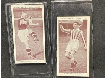 1938 CHURCHMAN'S CIGARETTES ASSOCIATION FOOTBALLERS J. MORTON AND F O'DONNELL