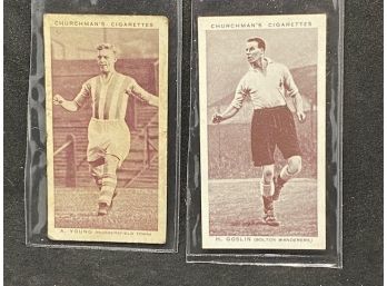 1938 CHURCHMAN'S CIGARETTES ASSOCIATION FOOTBALLERS A. YOUNG AND H. GOSLIN