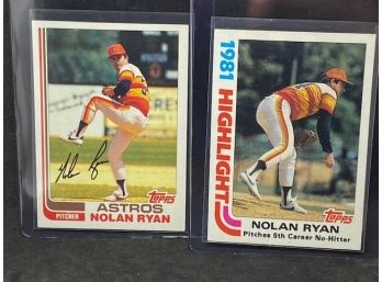 1982 TOPPS NOLAN RYAN (2 CARDS)