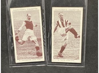 1938 CHURCHMAN'S CIGARETTES ASSOCIATION FOOTBALLERS E. CALLAGHAN AND A. TUTIN