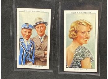 1934 WILLS'S CIGARETTES RADIO CELEBRITIES COLLINSON AND DEAN AND CORA GOFFIN