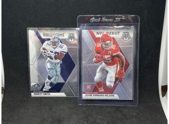 2020 MOSAIC EMMITT SMITH AND CLYDE EDWARDS-HELAIRE RC NFL DEBUT