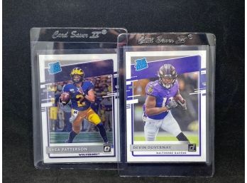 2020 OPTIC SHEA PATTERSON AND DONRUSS RATED ROOKIE DEVIN DUVERNAY ROOKIES