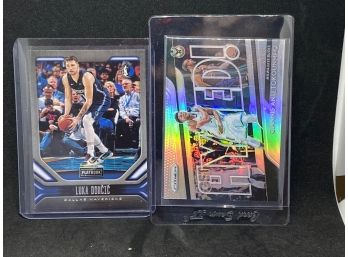 LUKA DONCIC AND GIANNIS SILVER PRIZM