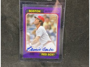 2020 TOPPS ARCHIVES BERNIE CARBO PURPLE PARALLEL AUTO NUMBERED TO 150