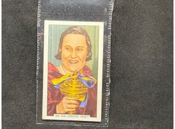 1938 GALLAHER CIGARETTES SPORTING PERSONALITIES DOROTHY PAGET!