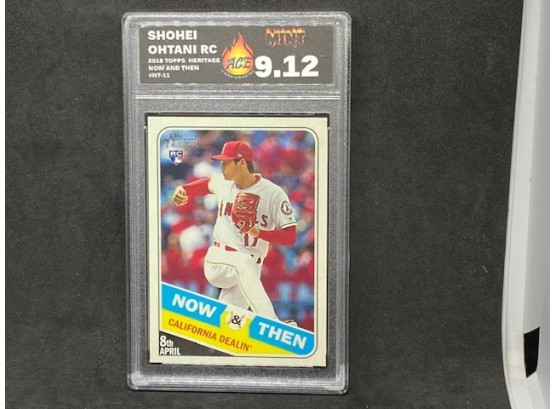2018 TOPPS HERITAGE SHOHEI OHTANI NOW AND THEN RC LOW POPULATION!!! WOW
