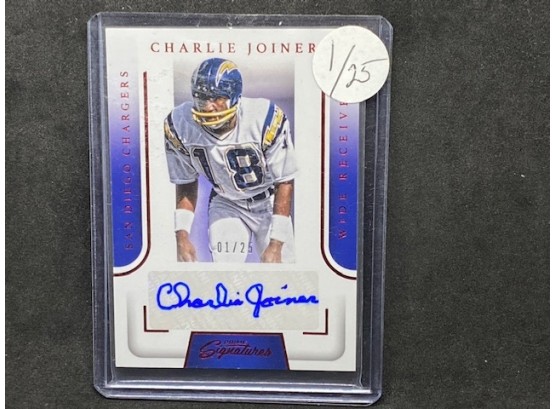 2016 PRIME SIGNATURES CHARLIE JOINER HOF ONLY 25 MADE