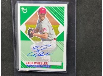 2021 TOPPS BROOKLYN COLLECTION ZACH WHEELER AUTO ONLY 90 MADE