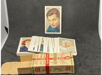 1934 GALLAHER PARK DRIVE CHAMPIONS OF SCREEN & STAGE FULL SET W/ BOX -- UNBELIEVABLE SHAPE AND NAMES