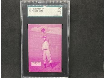 1934 BATTER-UP FRED SCHULTE EX!!! RED TINT WOW