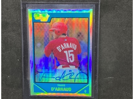 2007 BOWMAN TRAVIS D'ARNAUD AUTO REFRACTOR ONLY 500 MADE