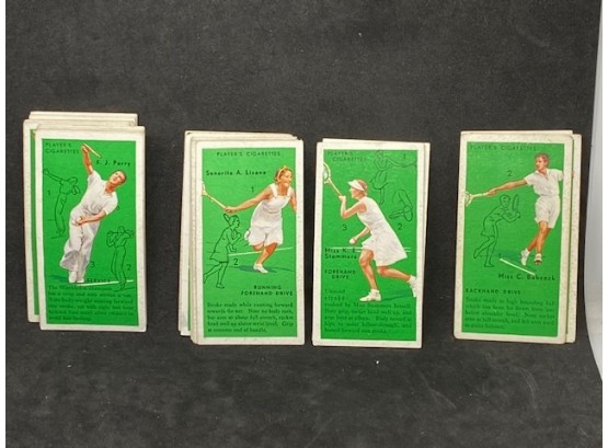 1936 JOHN PLAYER & SONS TENNIS TOBACCO CARDS!!! WITH PLASTIC CASE! RARE RARE RARE
