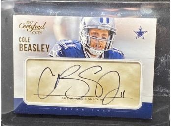 2017 DONRUSS CERTIFIED CUTS COLE BEASLEY AUTO ONLY 149 MADE