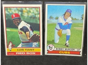 1979 TOPPS BOBBY MURCER AND 1976 LUIS TIANT
