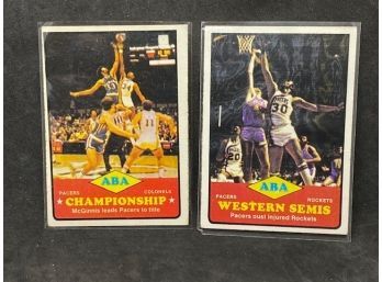 1974 TOPPS ABA MCGINNIS AND PACERS V ROCKETS