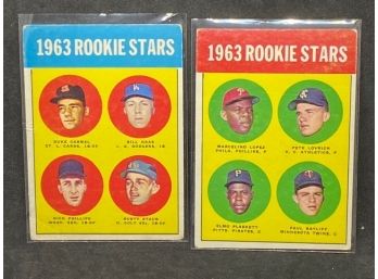 1964 ROOKIE STARS TOPPS 2 CARD RUSTY STAUB RC BILL HAAS, PAUL RATLIFF