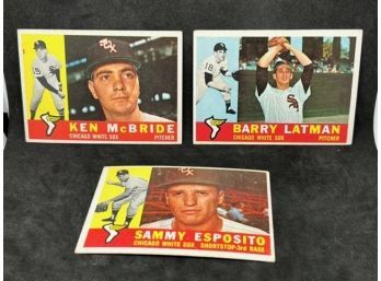 1960 Topps White Sox Ken Mcbride, Barry Latman And Sammy Espisoto!