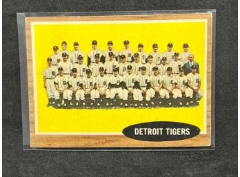 1962 TOPPS DETROIT TIGERS TEAM CARD!