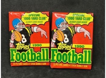 1990 Topps Nfl Packs Loaded With Hall Of Famers (2 Packs)