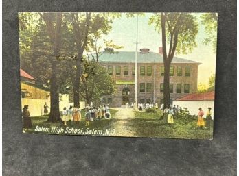 VINTAGE 1900S SALEM HIGH SCHOOL NEW JERSEY POSRT CARD