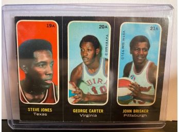 1971 TOPPS NBA STICKER TOUGH TOUGH TOUGH  JONE, CARTER AND BRISKER
