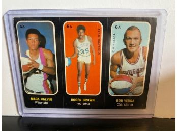 1971 TOPPS NBA STICKER TOUGH TOUGH TOUGH  BROWN, VERGA, CALVIN