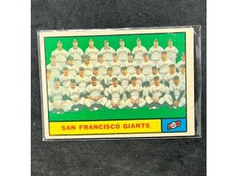 1961 TOPPS SAN FRANCISCO GIANTS TEAM CARD