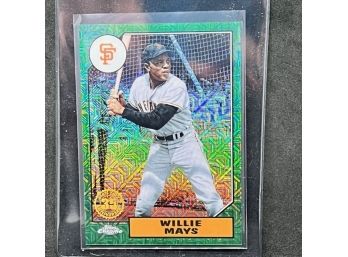 2022 Topps Willie Mays Green Refractor Only 99 Made! Wow