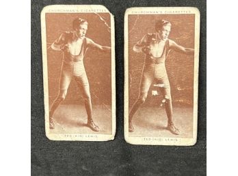 (2) 1938 Churchman Boxing Personalities TED KID LEWIS