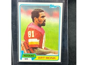 1981 Topps Art Monk Rookie Card Clean