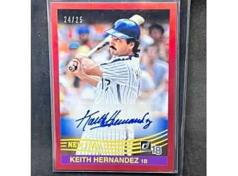 2018 Donruss Keith Hernandez Auto Only 25 Made